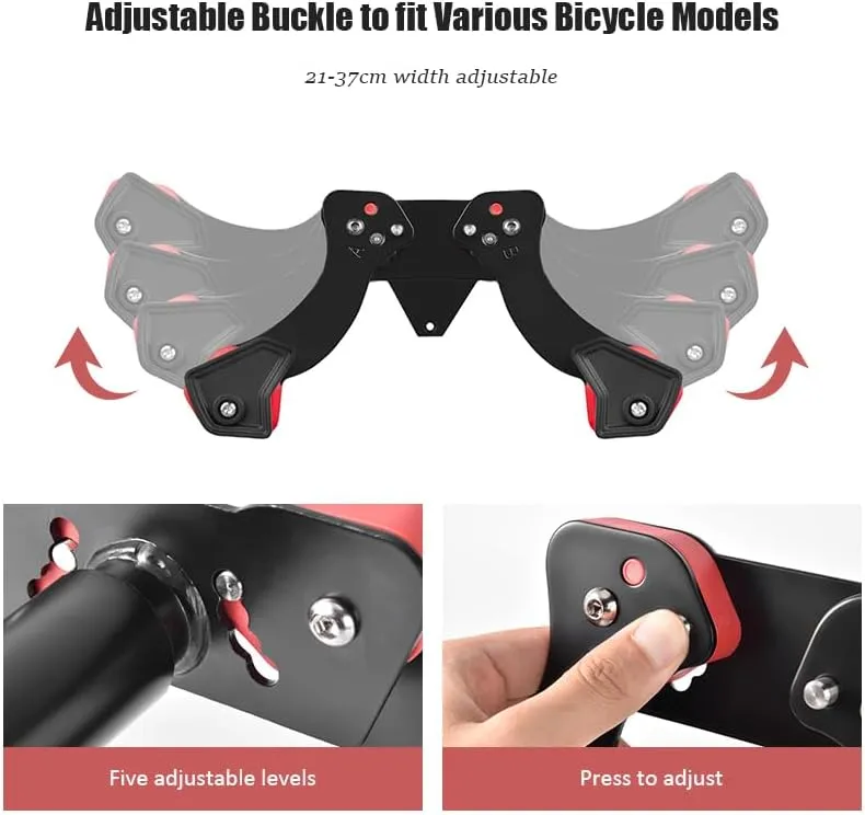Bike Wall Mount for Specialized Turbo Levo, Adjustable Horizontal Bike Wall Hanger, Space Saving Indoor Bicycle Storage, Road, Mountain or Hybrid Bikes, B Reinforced (Load-Bearing 50KG)