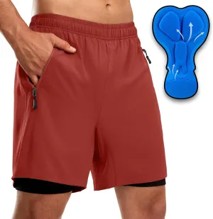 Bikewa Men's Mountain Bike Shorts 3D Padded Loose-fit Riding Biking Cycling Bicycle Biker Shorts for Men Zipper Pockets