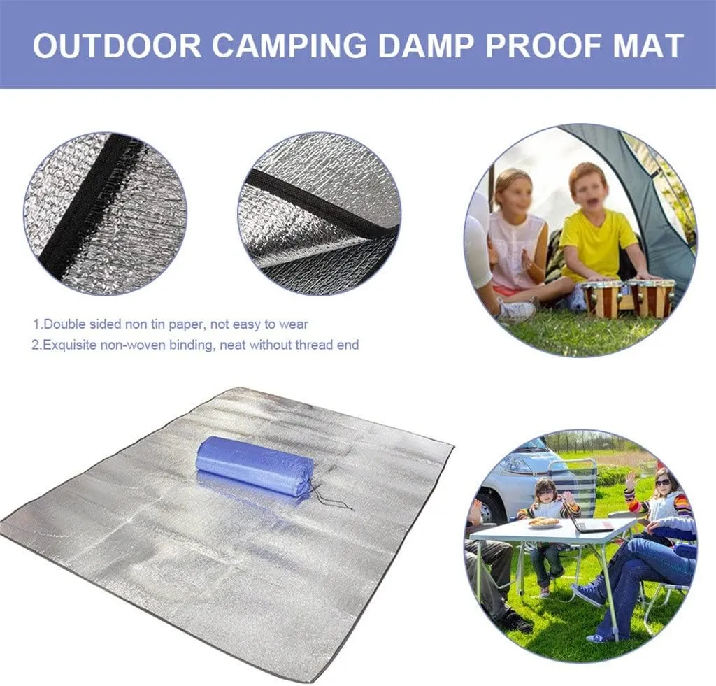 Blanket Mat for Portable Picnic Mat Camping Ground Mats Pads Mattress Camping Bed Sleeping Pad Foil EVA Pad (A 2x2m)
