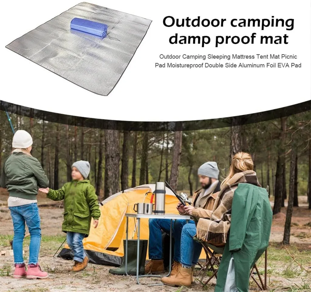 Blanket Mat for Portable Picnic Mat Camping Ground Mats Pads Mattress Camping Bed Sleeping Pad Foil EVA Pad (A 2x2m)