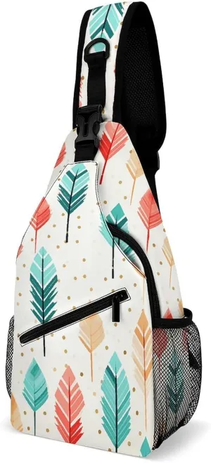 Blue Water Ripples Crossbody Bag, Sling Bag, Sling Backpack, Belt Bags for Travel Outdoors Hiking