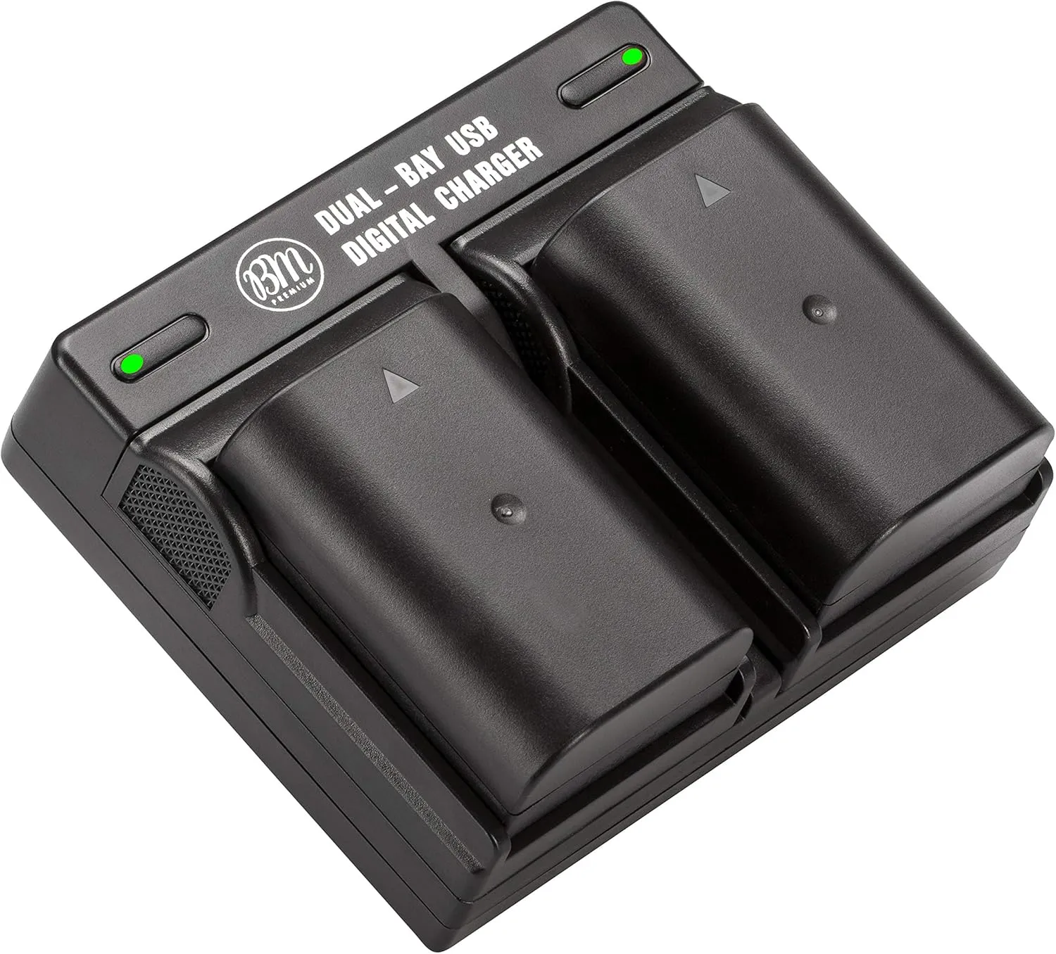 BM Premium 2 Pack of BLX-1 High Capacity Batteries and Dual Bay Battery Charger for Olympus OM System OM-1, OM-1 Mark II, OM-3, HLD-10 Cameras