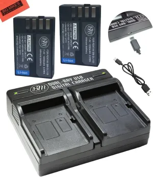 BM Premium 2 Pack of D-LI109 Batteries and USB Dual Battery Charger for Pentax KP, K-R, K-S1, K-S2, K-30, K-50, K-70, K-500 Digital SLR Camera