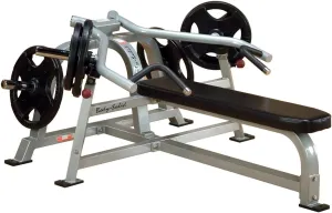 Body-Solid Pro Clubline (LVSP) Leverage Shoulder Press Machine - Adjustable Gas-Assisted Arms, Converging Movement, Independent Unilateral Action, Sealed Bearings, Weight Plate Storage