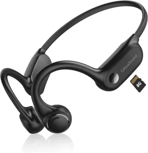 Bone Conduction Headphones Bluetooth, Lightweight Open Ear Wireless Sport Headphones with Mic, Built-in 8G Memory MP3, 10Hrs Playtime. IPX5 Waterproof Headset for Running,Cycling,Driving.