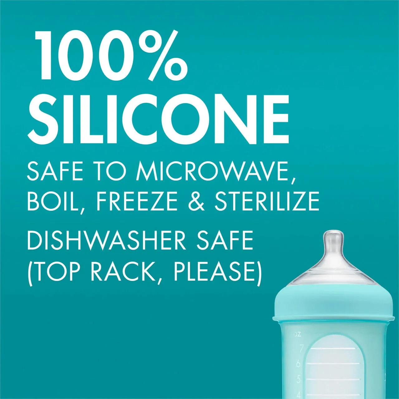 Boon NURSH Silicone Pouch Bottle 8oz (3-Pack) - Blue