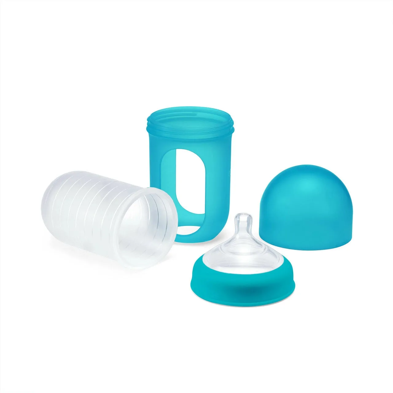 Boon NURSH Silicone Pouch Bottle 8oz (3-Pack) - Blue