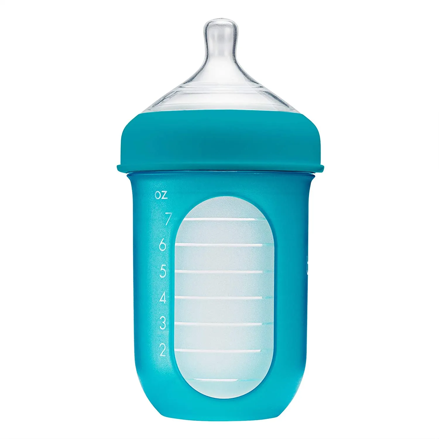 Boon NURSH Silicone Pouch Bottle 8oz (3-Pack) - Blue