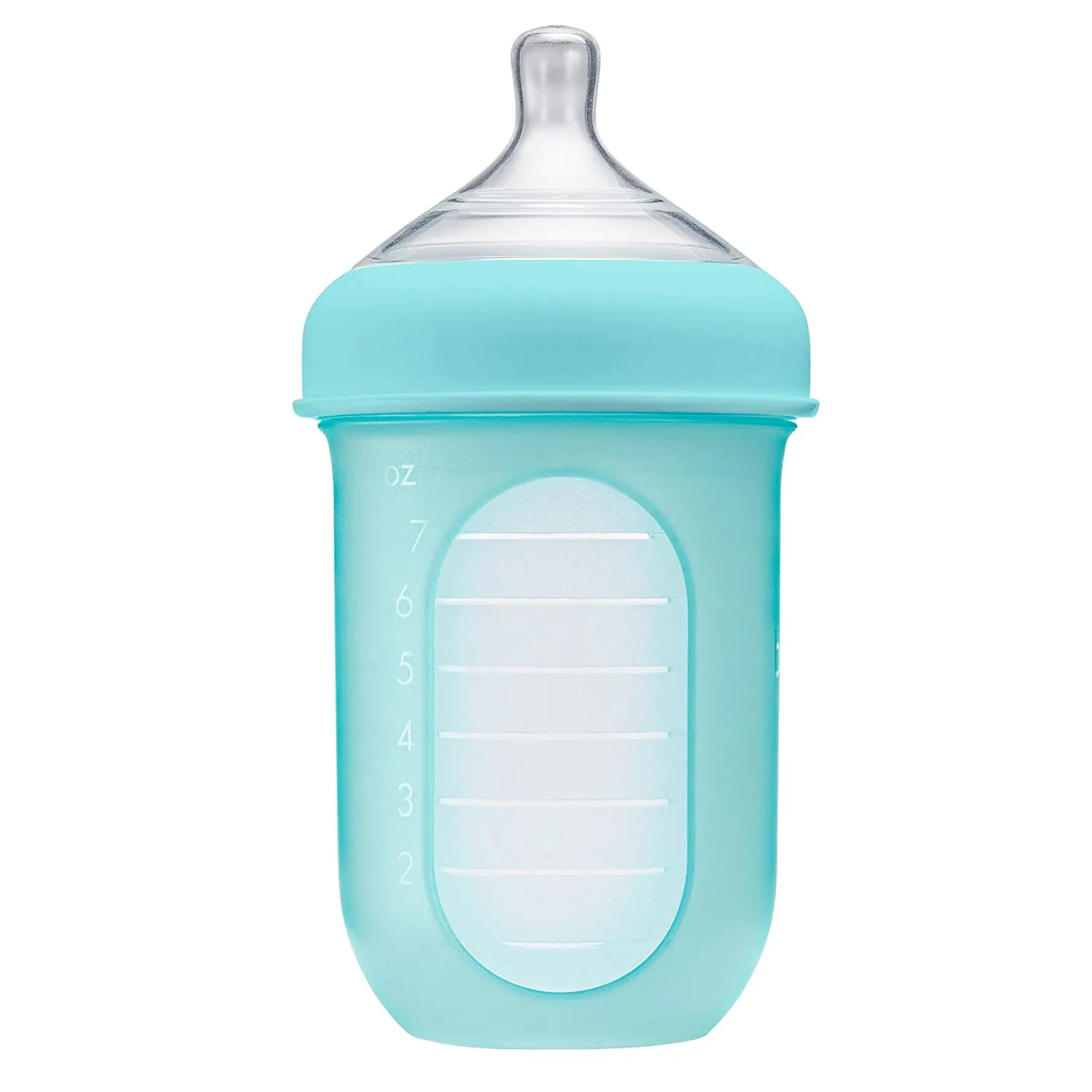 Boon NURSH Silicone Pouch Bottle 8oz (3-Pack) - Blue