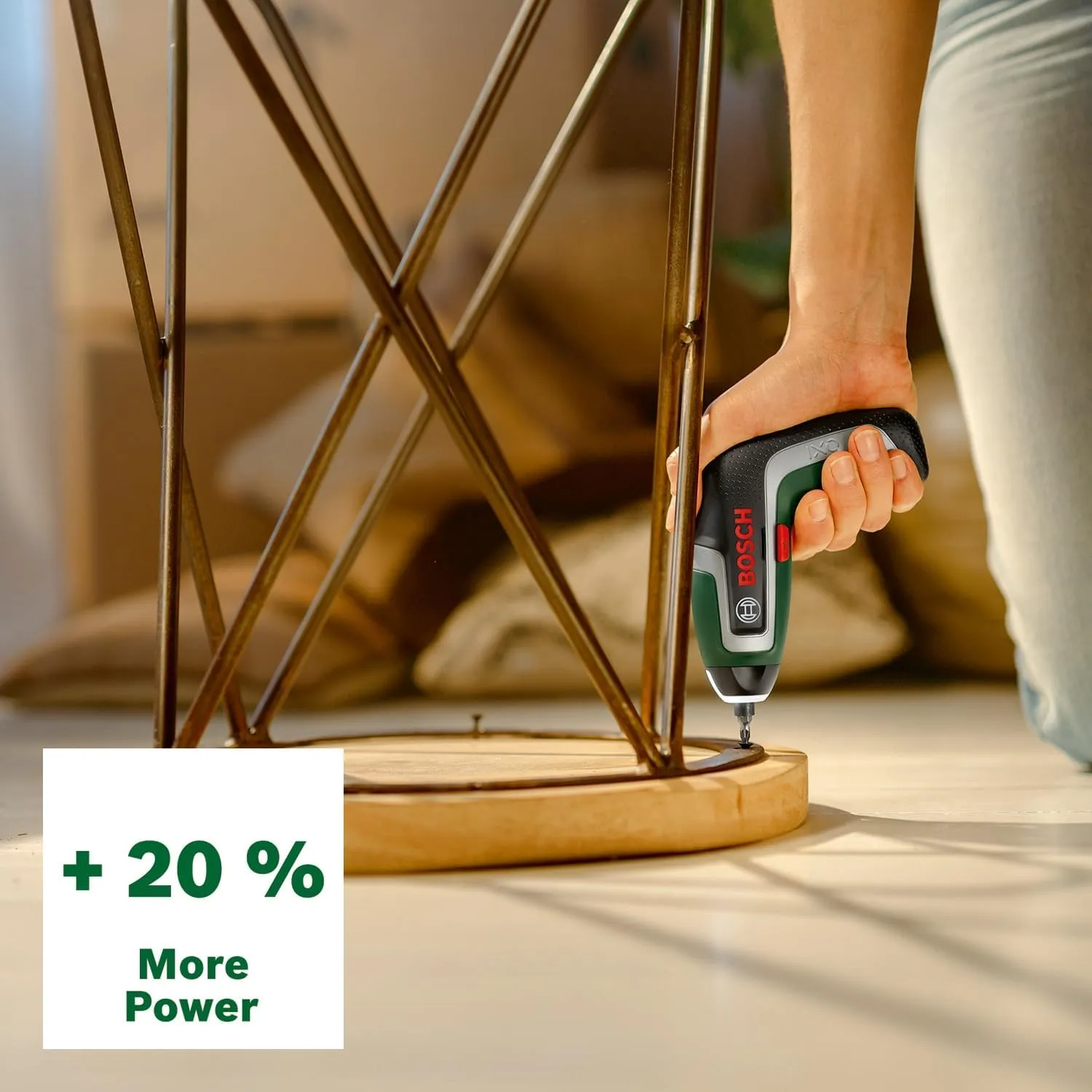 Bosch Compact Cordless Screwdriver IXO (7th Generation; 3.6 V; 2.0 Ah; 5.5 Nm; with Micro-USB Cable; Compatible with IXO-Collection Attachments; Screws up to 190 Screws; in Storage Box)