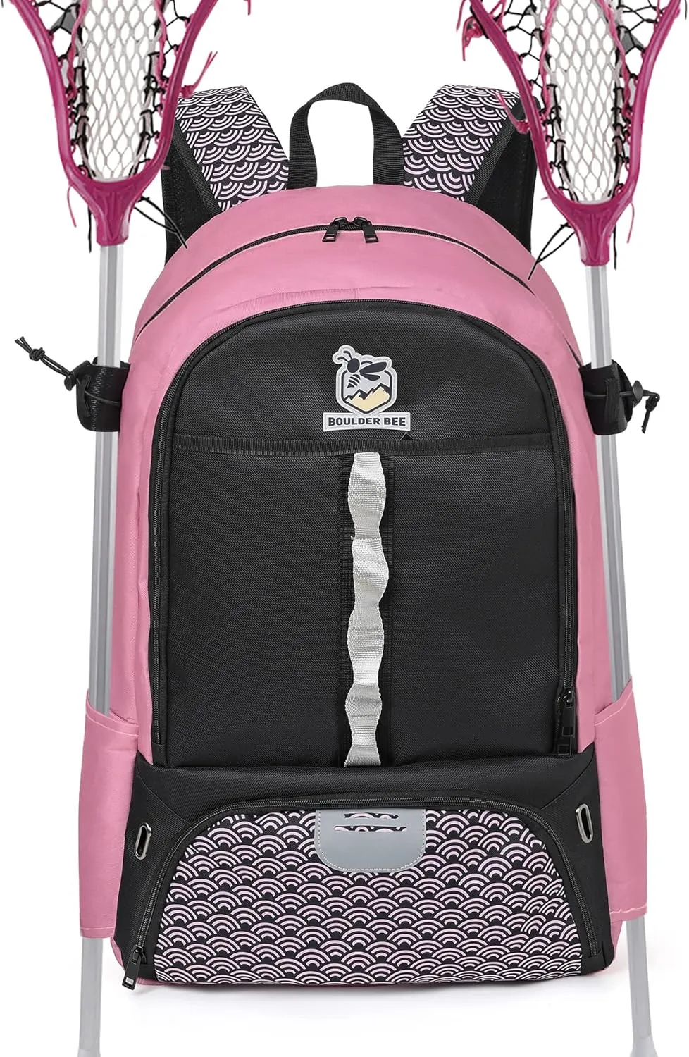 Boulder Bee Lacrosse Backpack with Stick Holders | Field Hockey Bag | Gift for Women