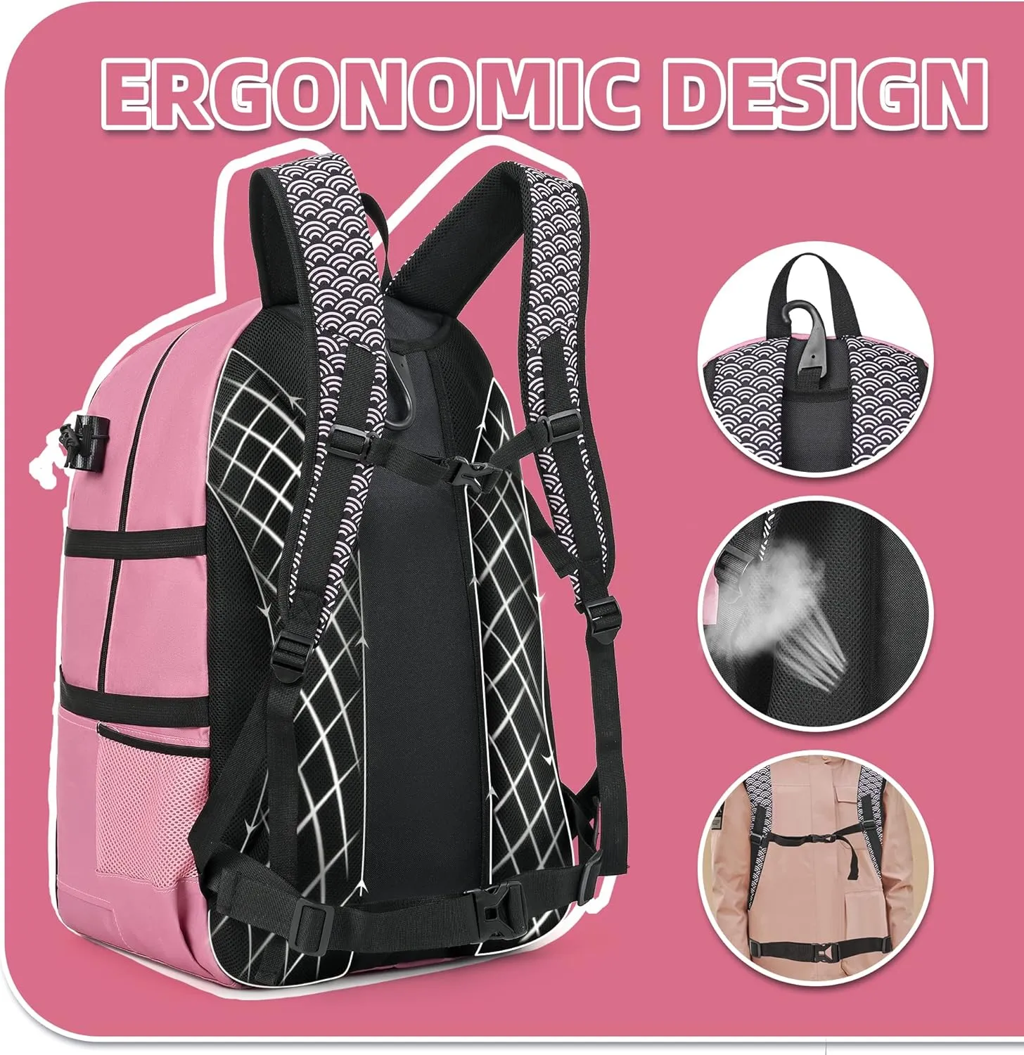 Boulder Bee Lacrosse Backpack with Stick Holders | Field Hockey Bag | Gift for Women