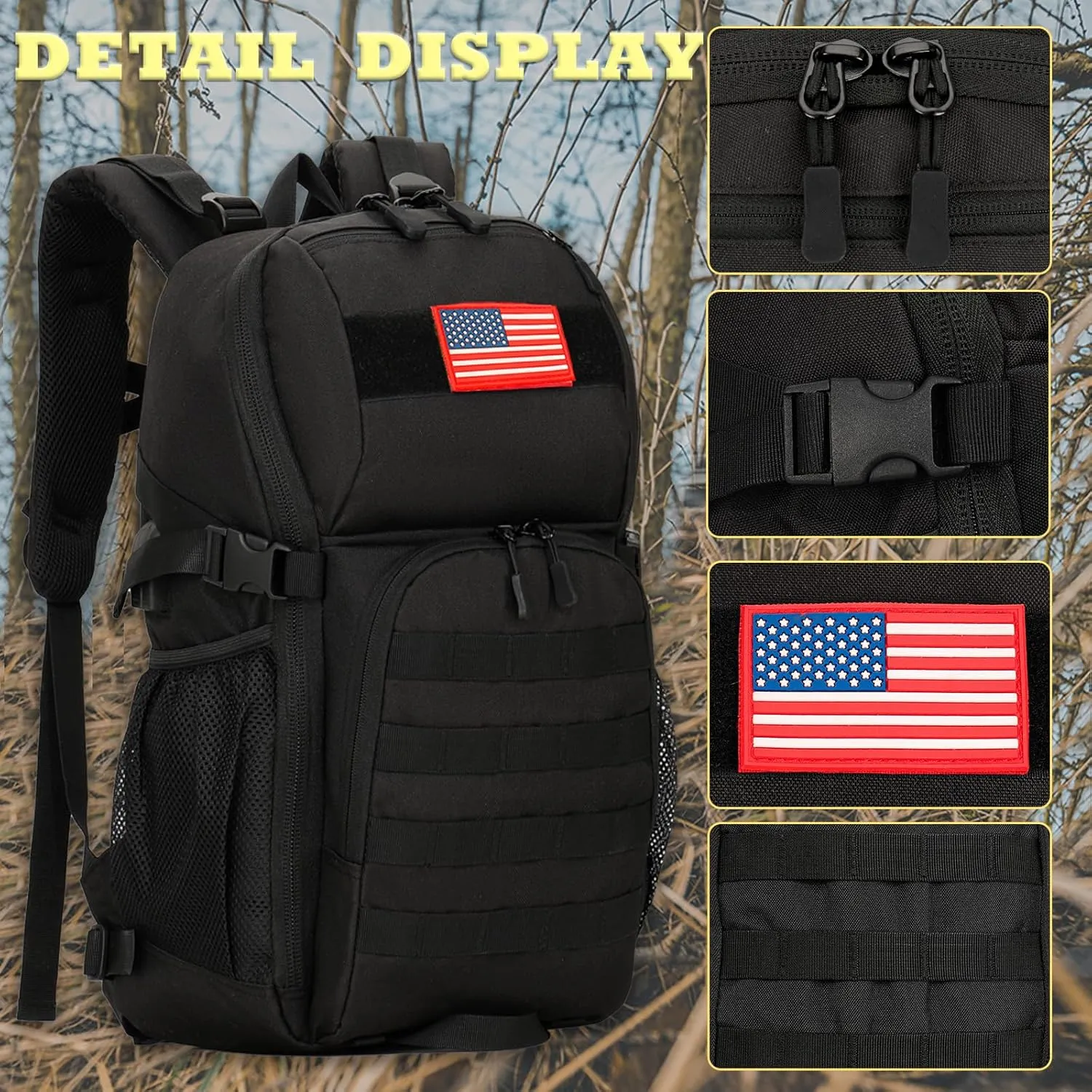 Boys Backpack for School,Military Teen Boys Backpack with USB Charging Pot,Camo Backpack Men 40L