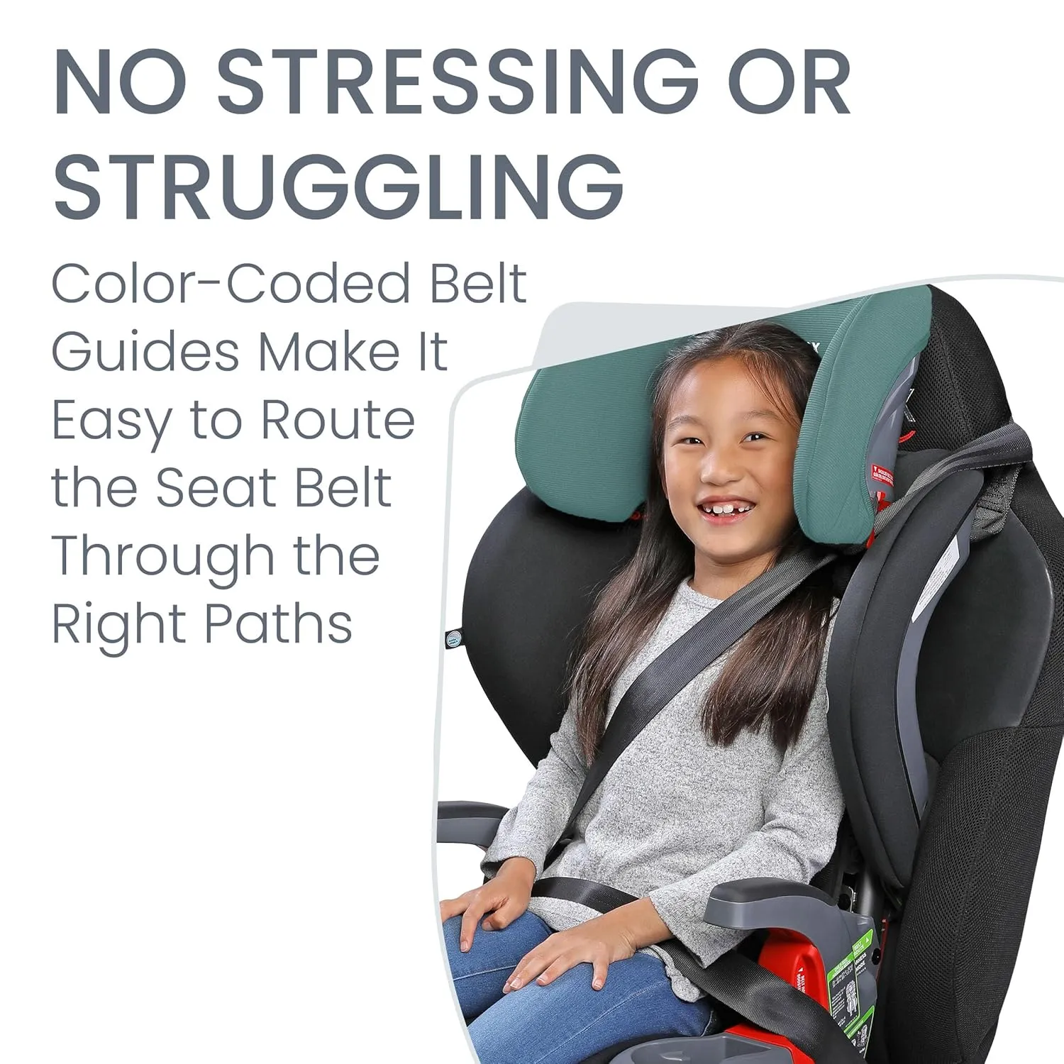 Britax Grow with You ClickTight Harness-2-Booster Car Seat, 2-in-1 High Back Booster, Green Contour