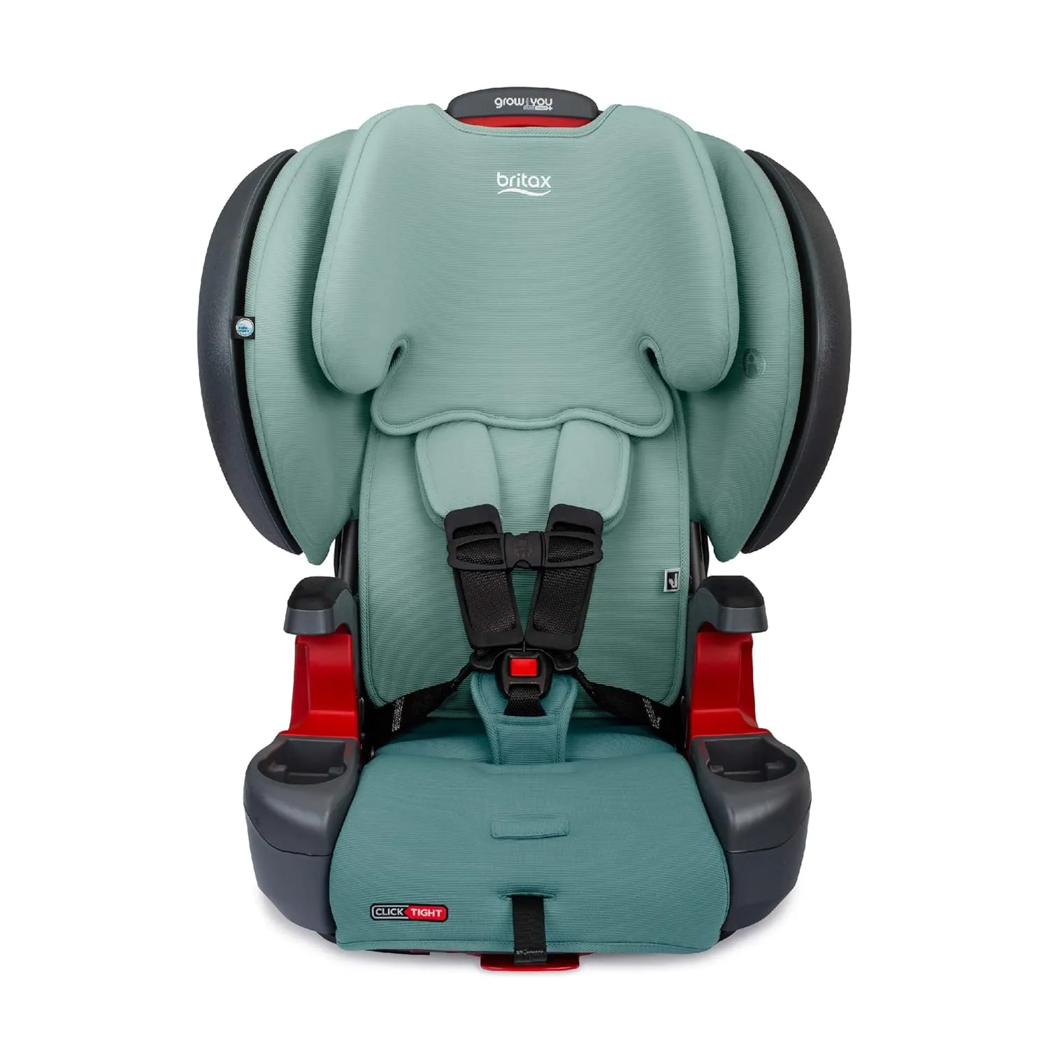 Britax Grow with You ClickTight Plus Harness-2-Booster Car Seat, 2-in-1 High Back Booster, SafeWash Cover, Green Ombre