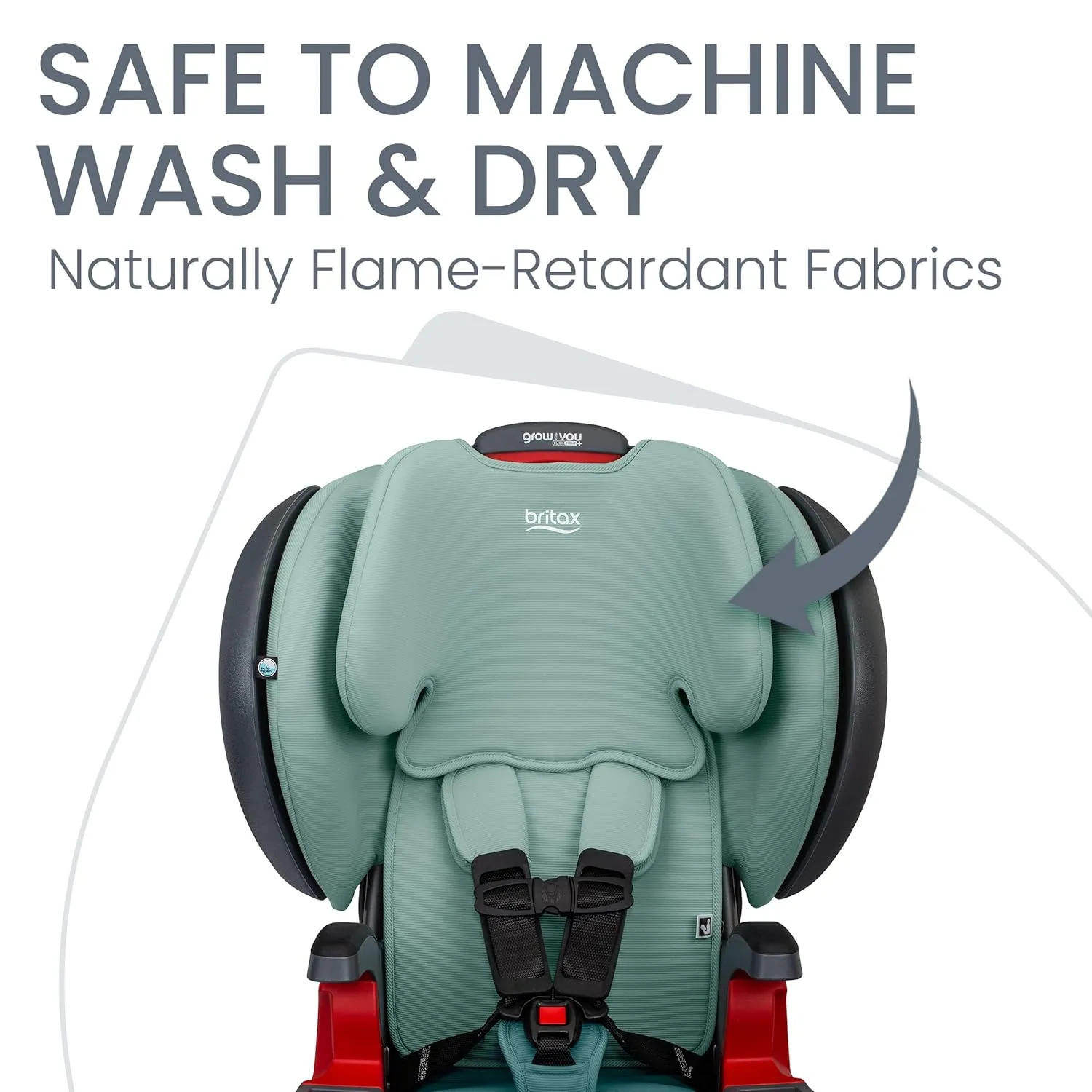 Britax Grow with You ClickTight Plus Harness-2-Booster Car Seat, 2-in-1 High Back Booster, SafeWash Cover, Green Ombre