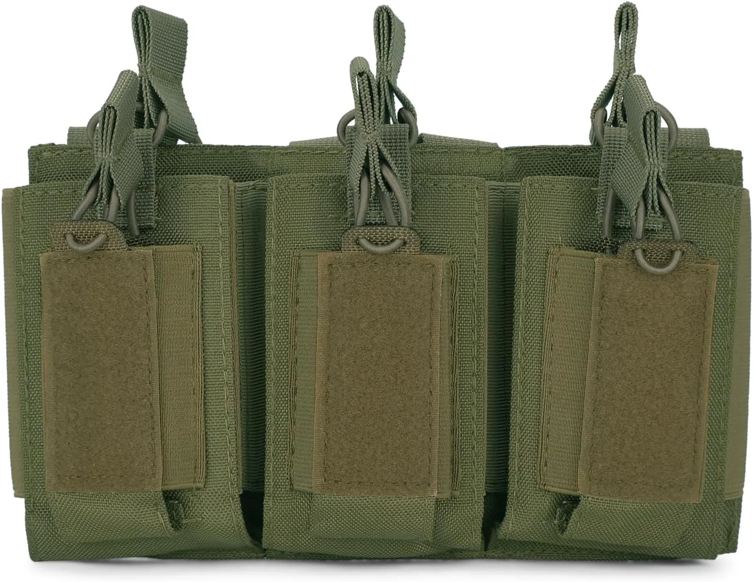 CamGo Triple Mag Pouch Tactical Molle Magazine Pouches Elastic Open-Top Tripple Magazine Holder for 5.56mm M4/M14/M16/AK/AR Rifle Pistol Magazines Carrier