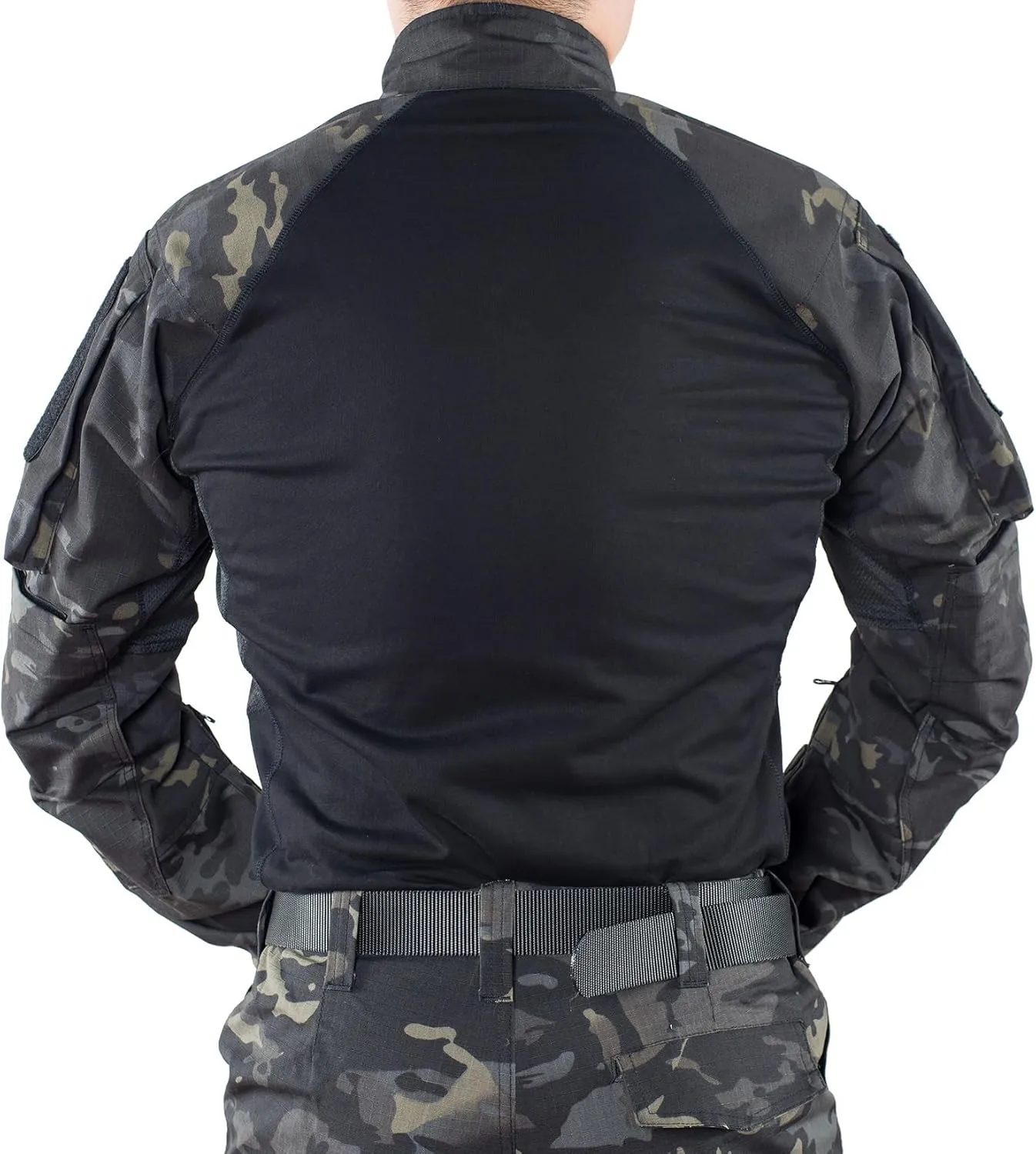 Camo Shirt Men OCP Combat Long Sleeve MC Camo Black Uniform Safari Clothes for Men Airsoft Outfit Army Military Surplus