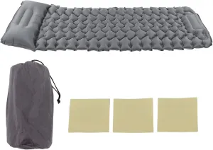 Camping Sleeping Pad Ergonomic Foot Press Inflatable Nylon Mat for Outdoor Travel