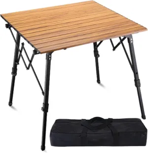 Camping Tables Folding Table Alumitable Outdoor Portable Picnic Table Foldable Table Height Adjustable with Storage Bag Camping