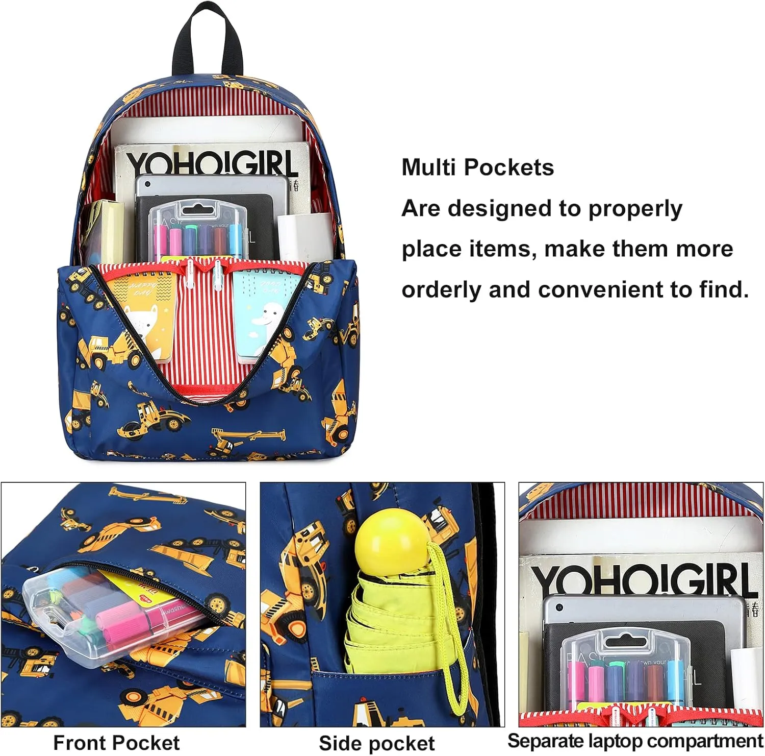 CAMTOP Preschool Backpack for Kids Boys Girls Toddler Backpack Kindergarten School Bookbags for Age 3-8