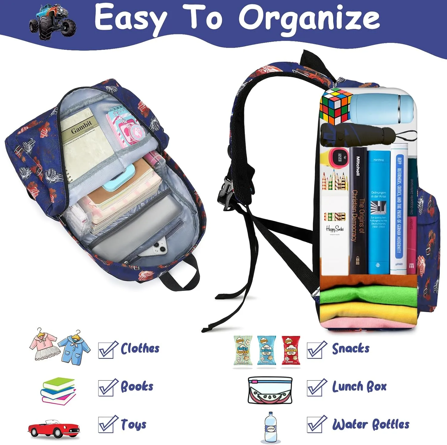 CAMTOP Preschool Backpack for Kids Boys Girls Toddler Backpack Kindergarten School Bookbags for Age 3-8