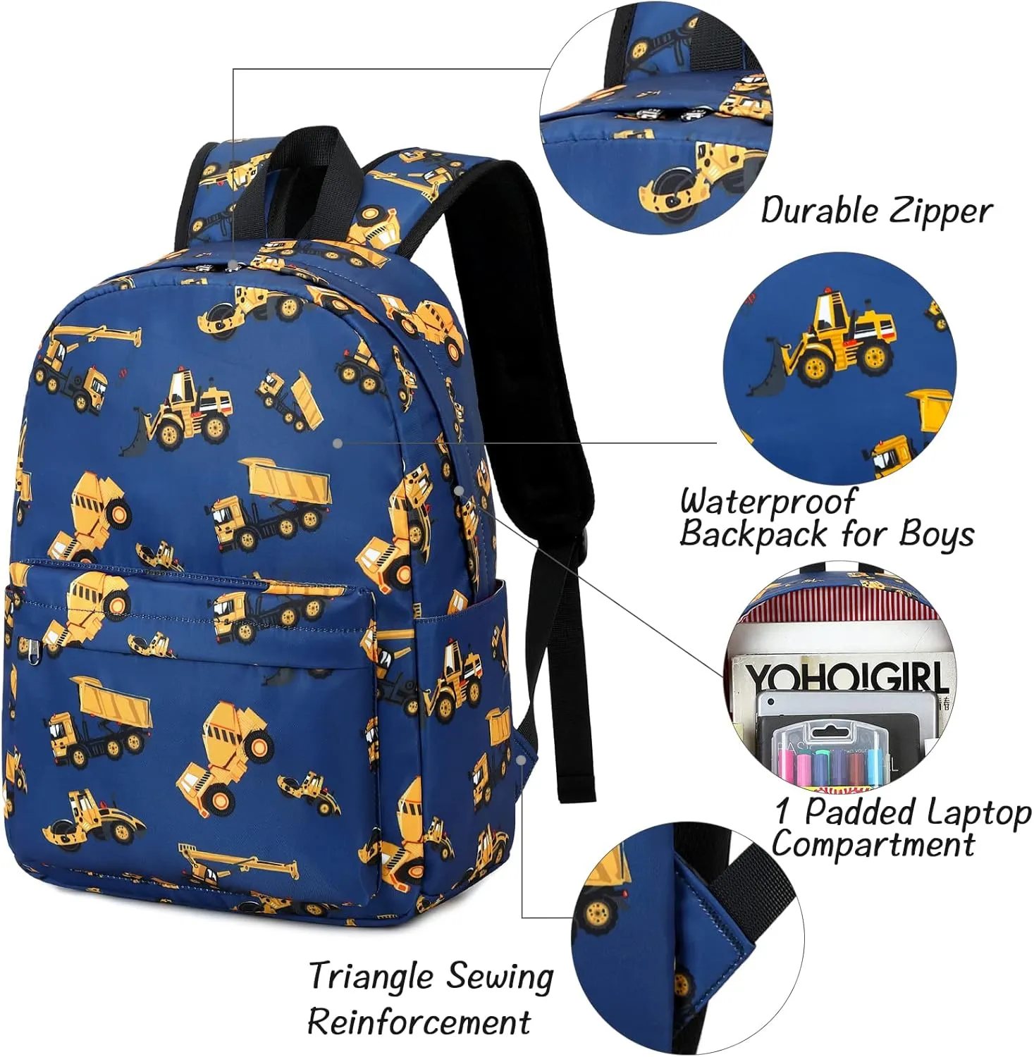 CAMTOP Preschool Backpack for Kids Boys Girls Toddler Backpack Kindergarten School Bookbags for Age 3-8