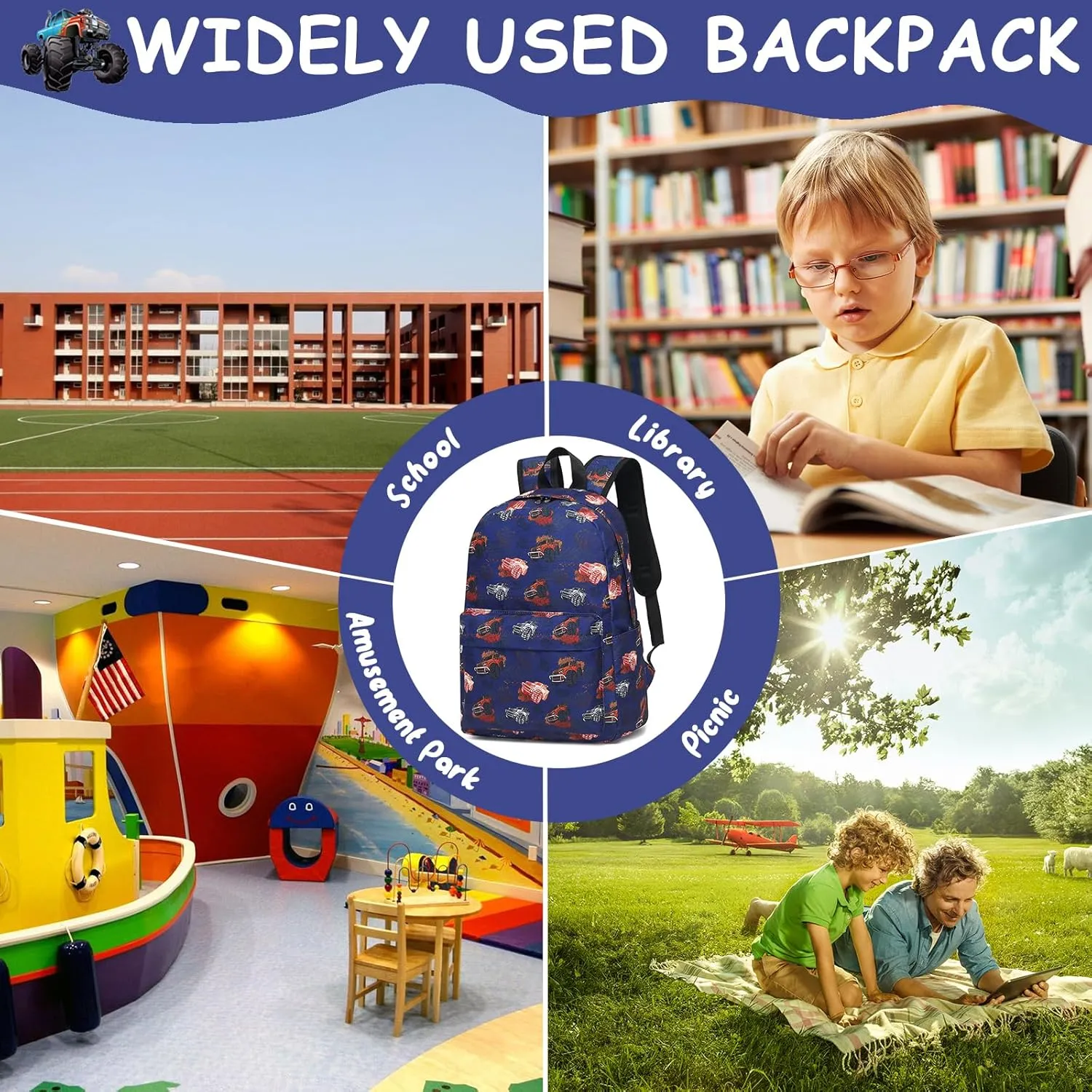 CAMTOP Preschool Backpack for Kids Boys Girls Toddler Backpack Kindergarten School Bookbags for Age 3-8