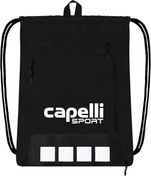 Capelli Sport Pitch I Simple Sack Pack, Black/White, One Size