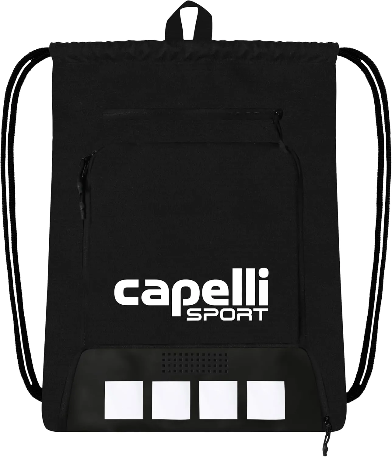 Capelli Sport Pitch I Simple Sack Pack, Black/White, One Size