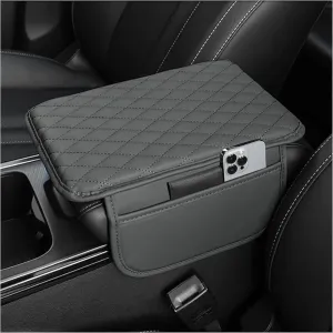 Car Center Console Cover for Nissan Kicks 2016-2021, Leather Armrest Box Pad Comfort Waterproof Arm Rest Cushion with 2 Storage Bags Accessories,C