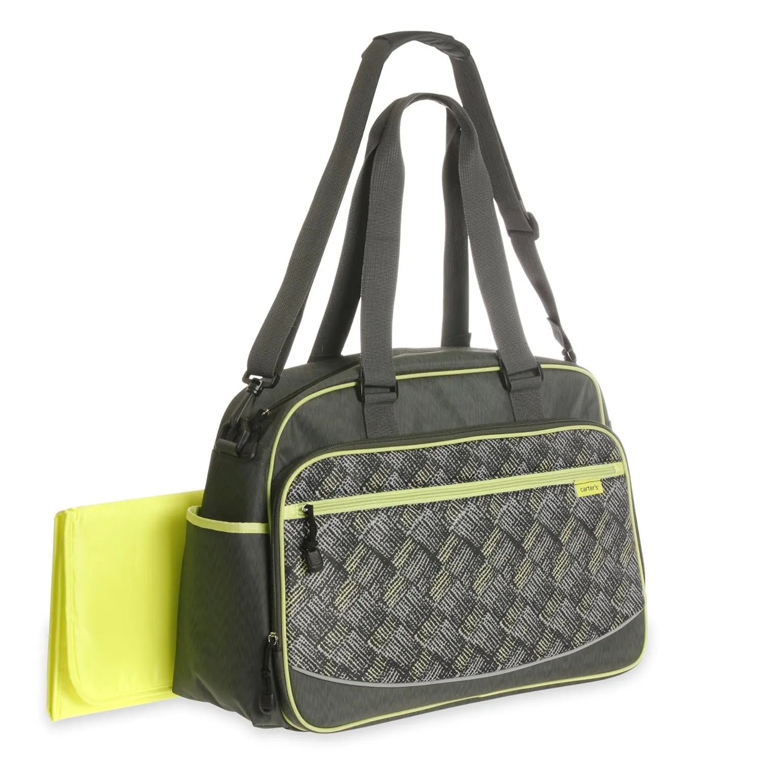 Carter's Sport Duffel Diaper Bag, Grey/Peach