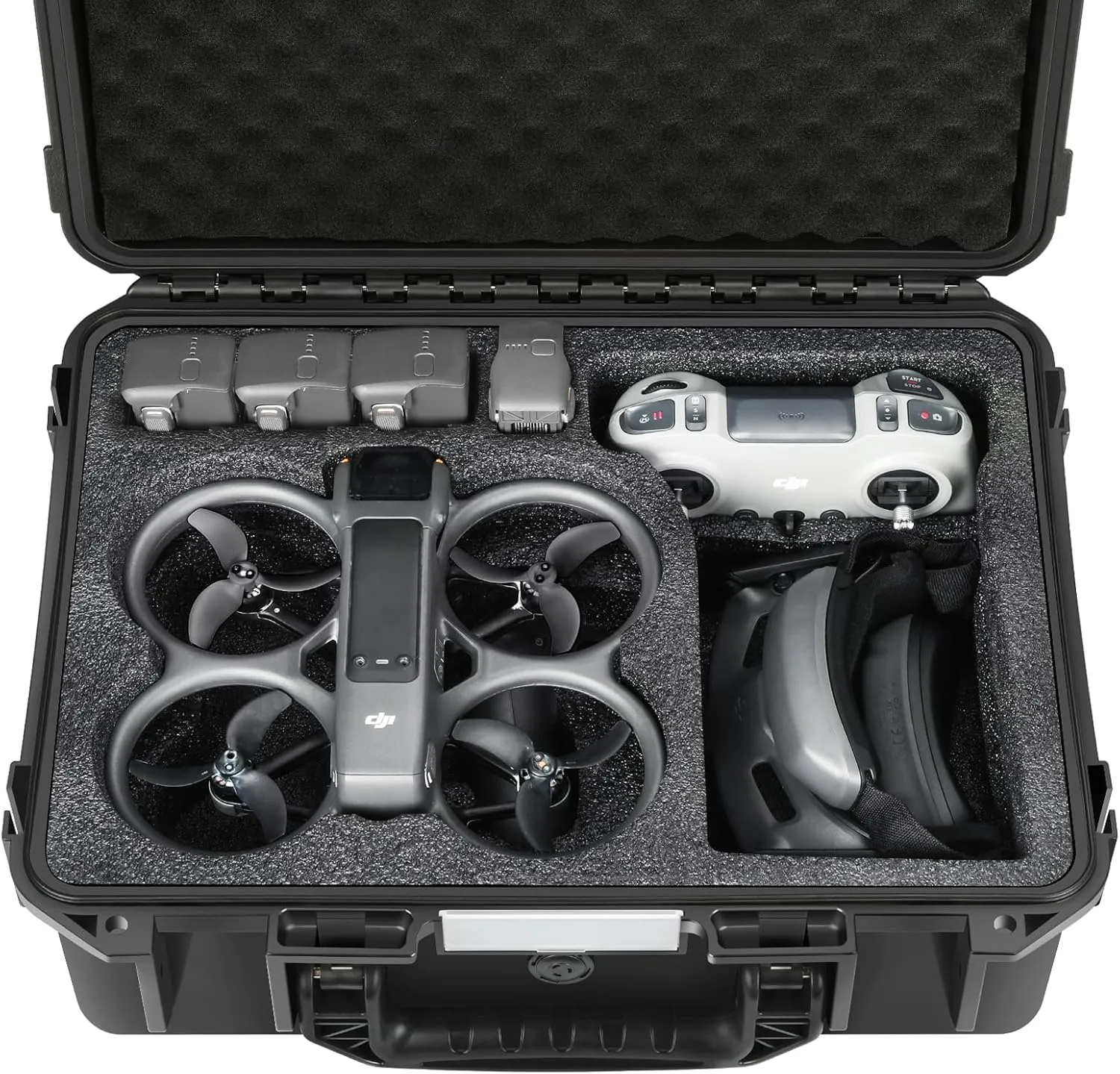 Case for DJI Avata 2 Drone Combo - Waterproof Hard Cases with Foam for Avatar 2 Fly More Combo/Goggles 3/RC Motion 3/FPV Remote Controller/Batteries, Fits for DJI Drone Accessories (Only Case)