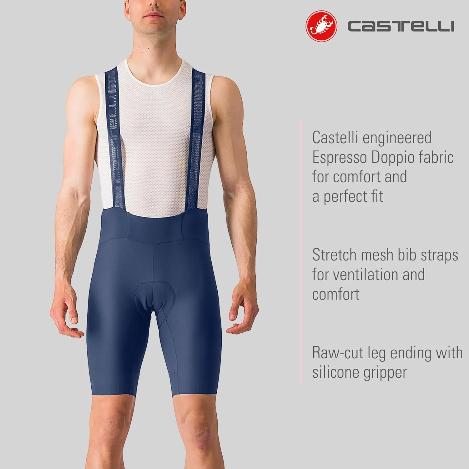 CASTELLI Men’s Espresso Bibshort for Road and Gravel Biking I Cycling