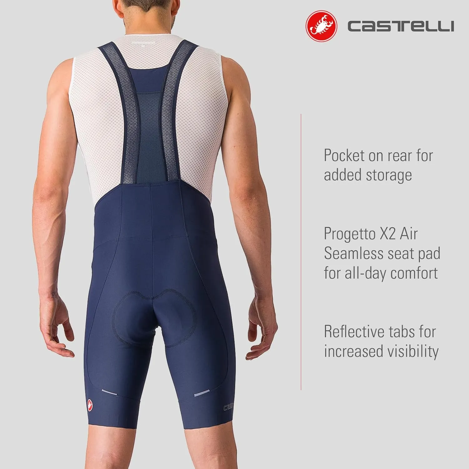 CASTELLI Men’s Espresso Bibshort for Road and Gravel Biking I Cycling