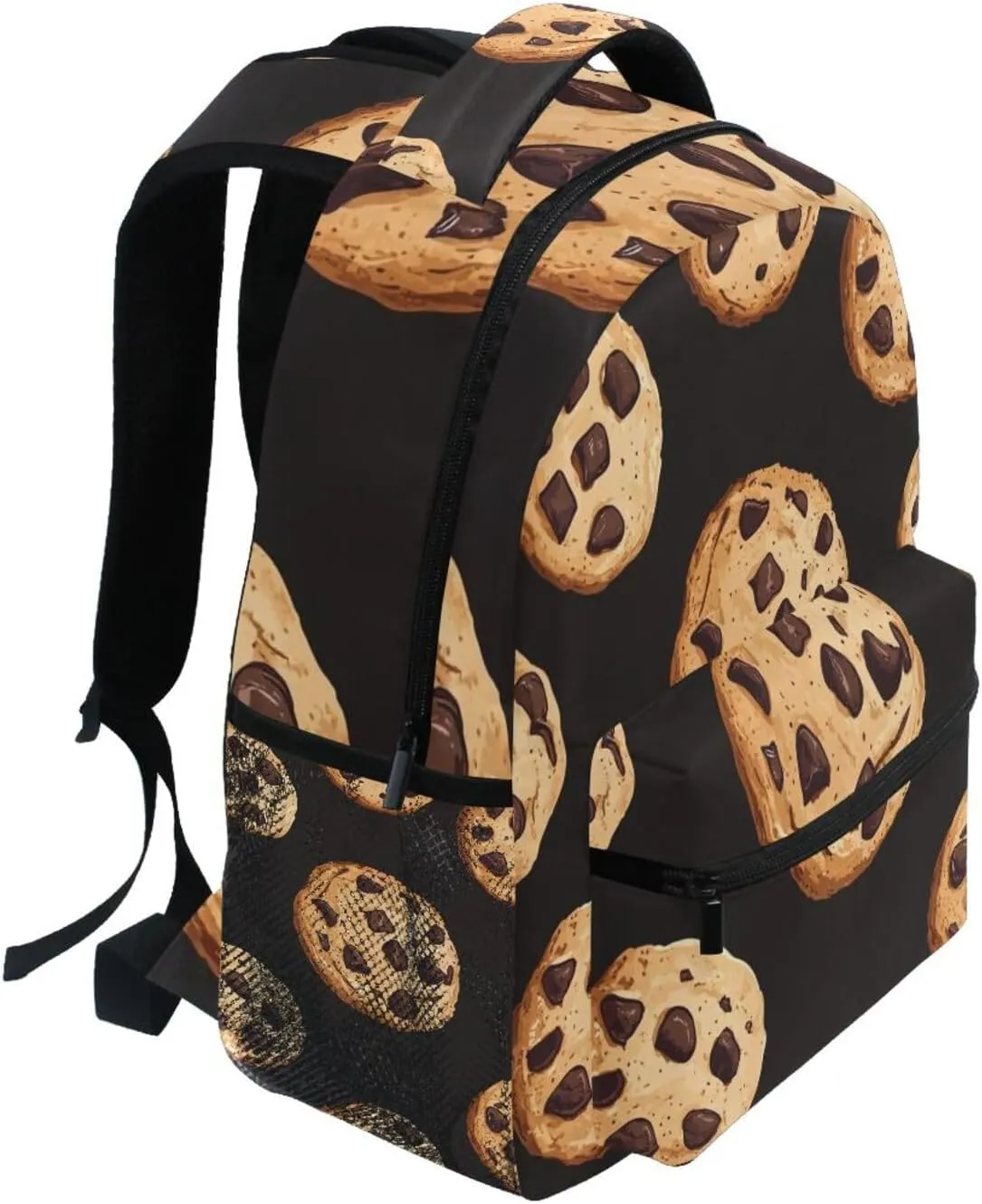 Chocolate Chip Cookies Pattern Boys Girls Kids School Backpacks Bookbag, School Bag Travel Backpack Daypack