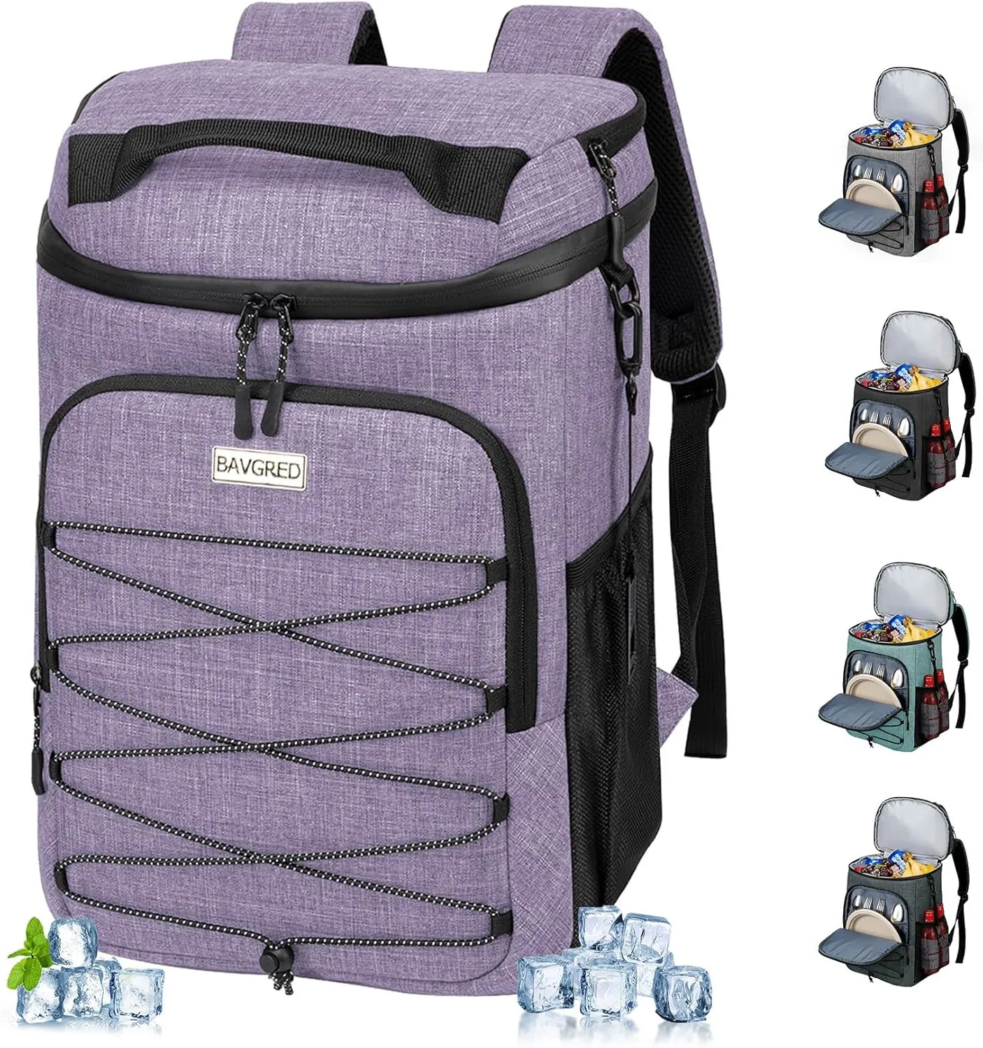 Cooler Backpack Insulated Leak Proof 30 Cans for Men Women,Waterproof Soft Cooler Bag，Lightweight Ice Chest Lunch Backpack for Beach Camping Picnic Travel Worksite Fishing