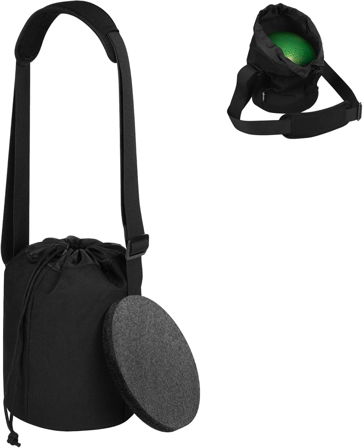 Cosmos Shot Put Carry Bag Shot Put Ball Shoulder Bag Portable Shot Put Storage Bag Crossbody Bag with Adjustable Strap and Foam Pad for Carrying Single Shot Put Ball from 6 LBS to 16 LBS