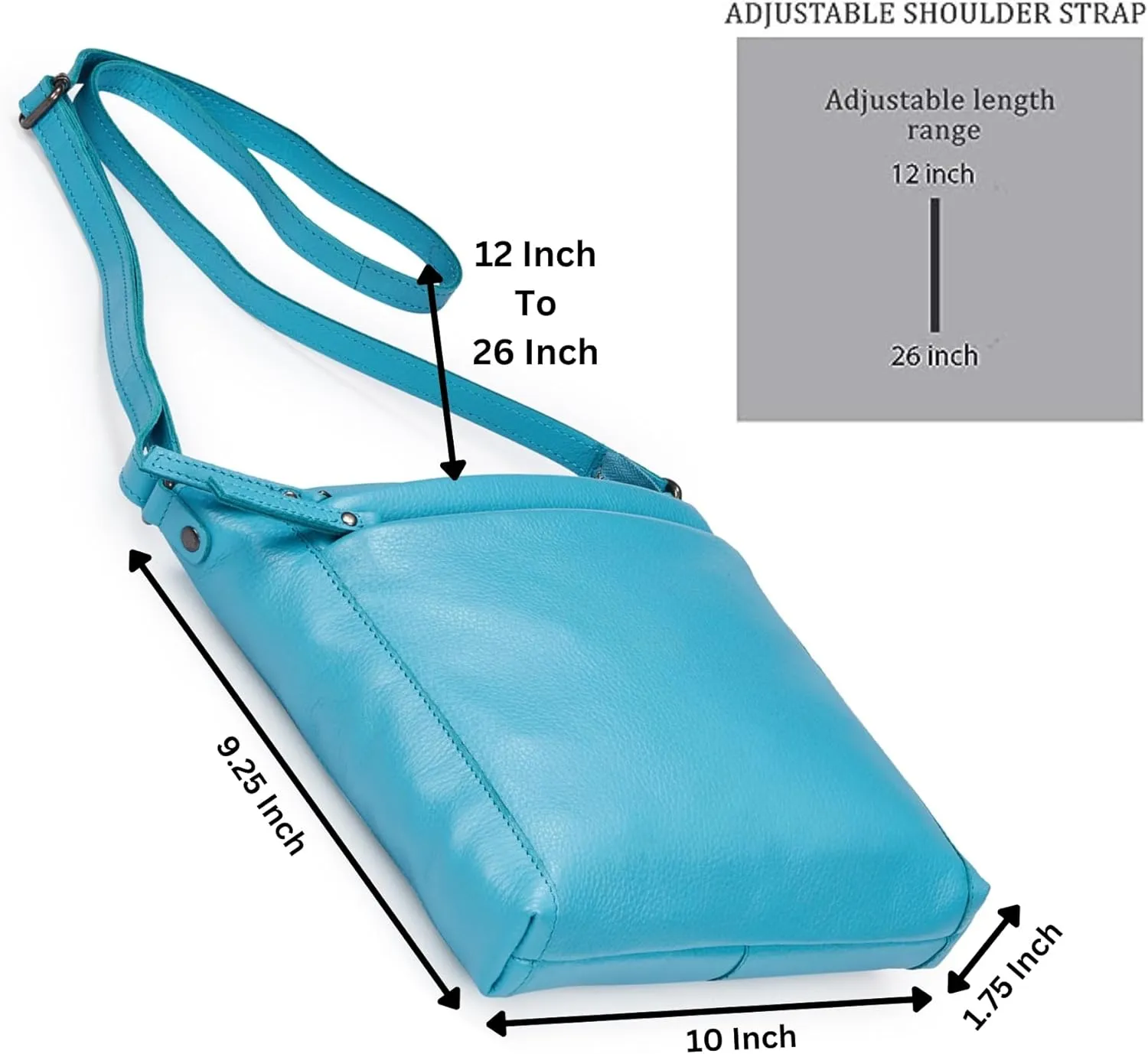 Crossbody Bag for Women Trendy Real Leather Purse Small Soft Pebbled Handbags Crossover Shoulder Pocketbook