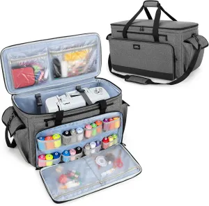 CURMIO Sewing and Embroidery Machine Carrying Case, Universal Tote Bag with Removable Cushion Pad Compatible with Brother SE600, PE535 Embroidery Machine and Accessories, Bag Only