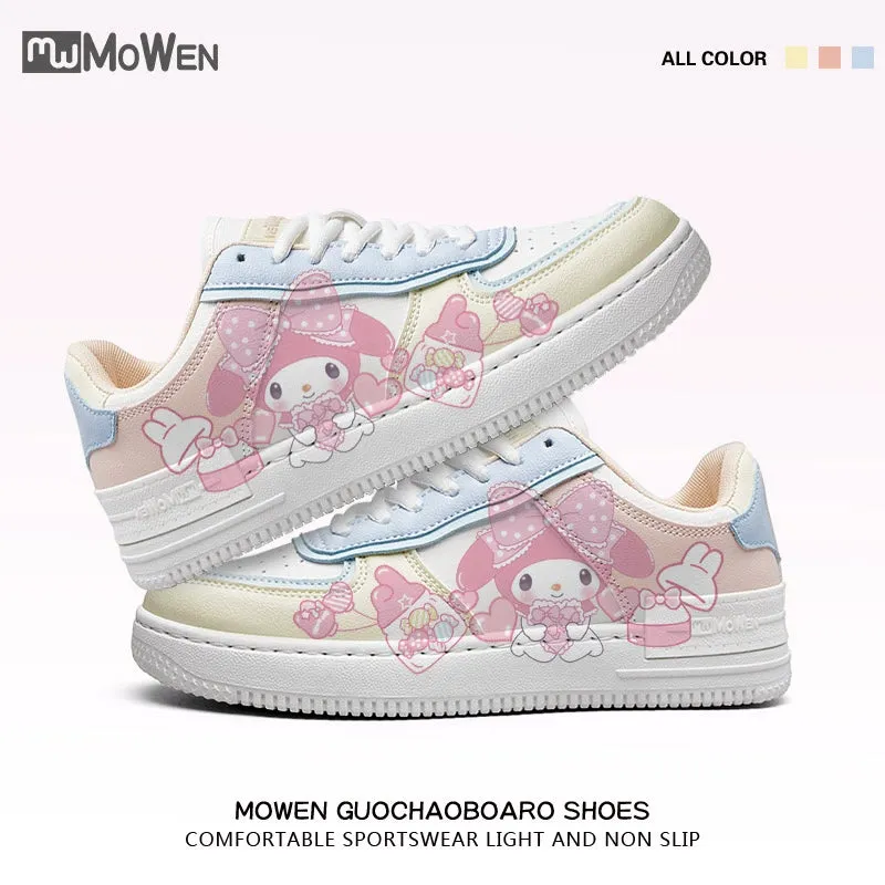 Cute girly  with Cinnamoroll Kuromi My Melody Board Shoes