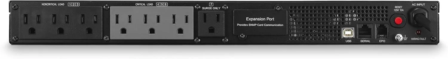 CyberPower PR500LCDRT1U Smart App Sinewave UPS System, 500VA/400W, 7 Outlets, AVR, 1U Rack/Tower