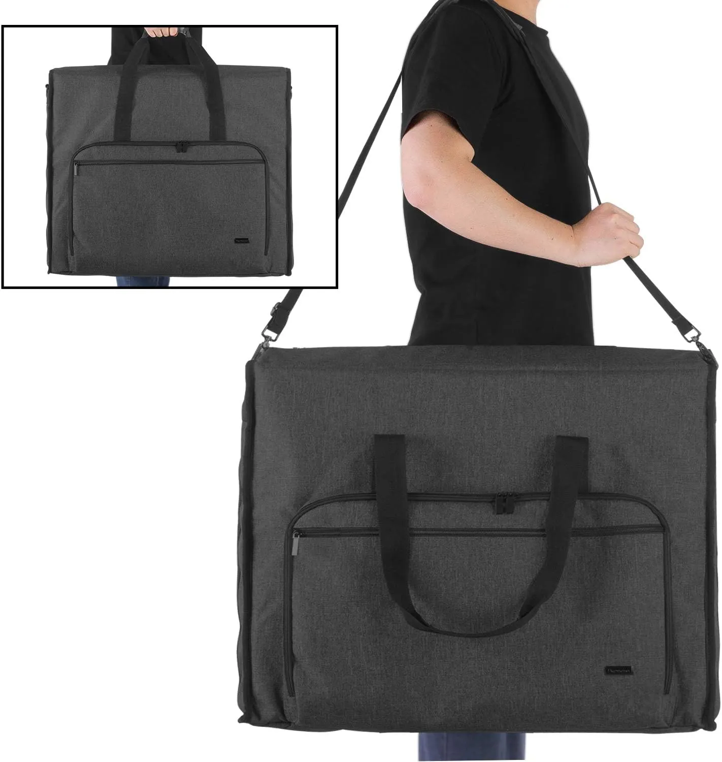 Damero Carrying Tote Bag Compatible with Apple 27" iMac Desktop Computer, Travel Storage Bag for iMac 27-inch and Other Accessories, Black