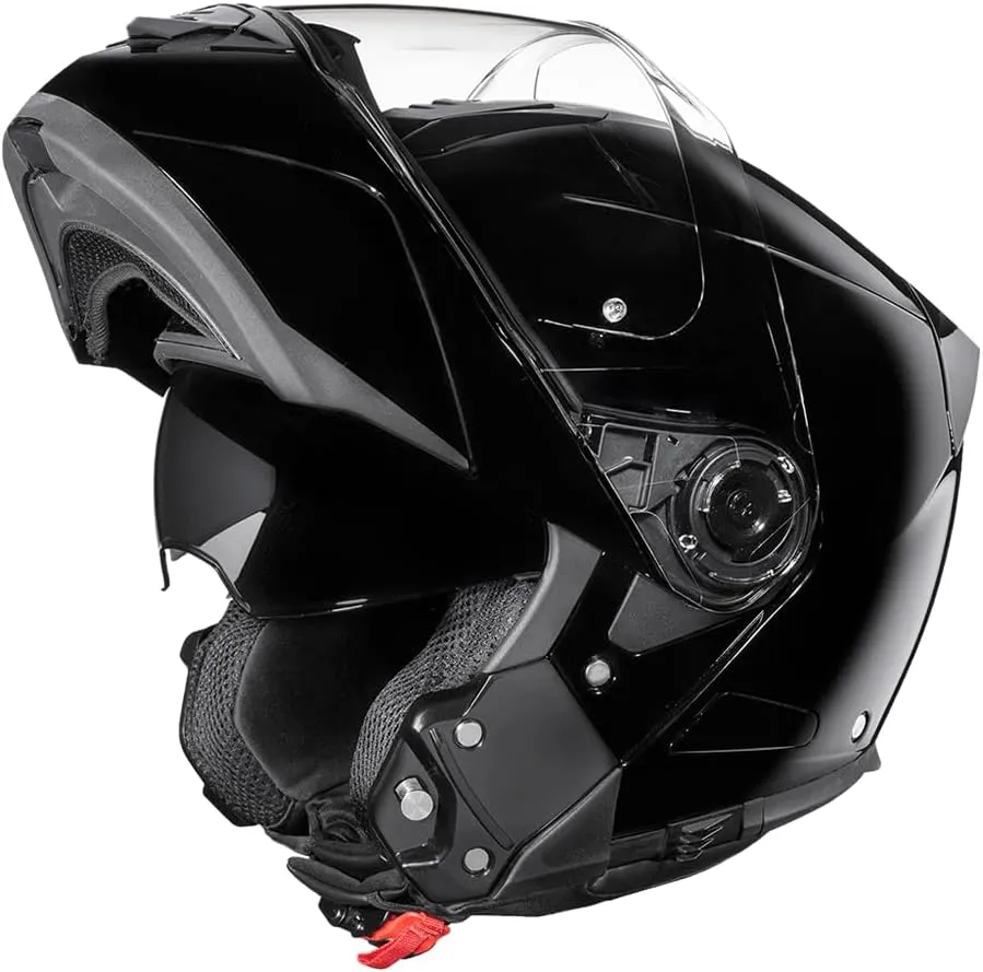 Daytona Helmets Glide Modular Motorcycle Helmet - DOT Approved Flip Up Motorcycle Helmet - Bluetooth Ready Full Face Motorcycle Helmet with Dual Visors for Men, Women & Youth