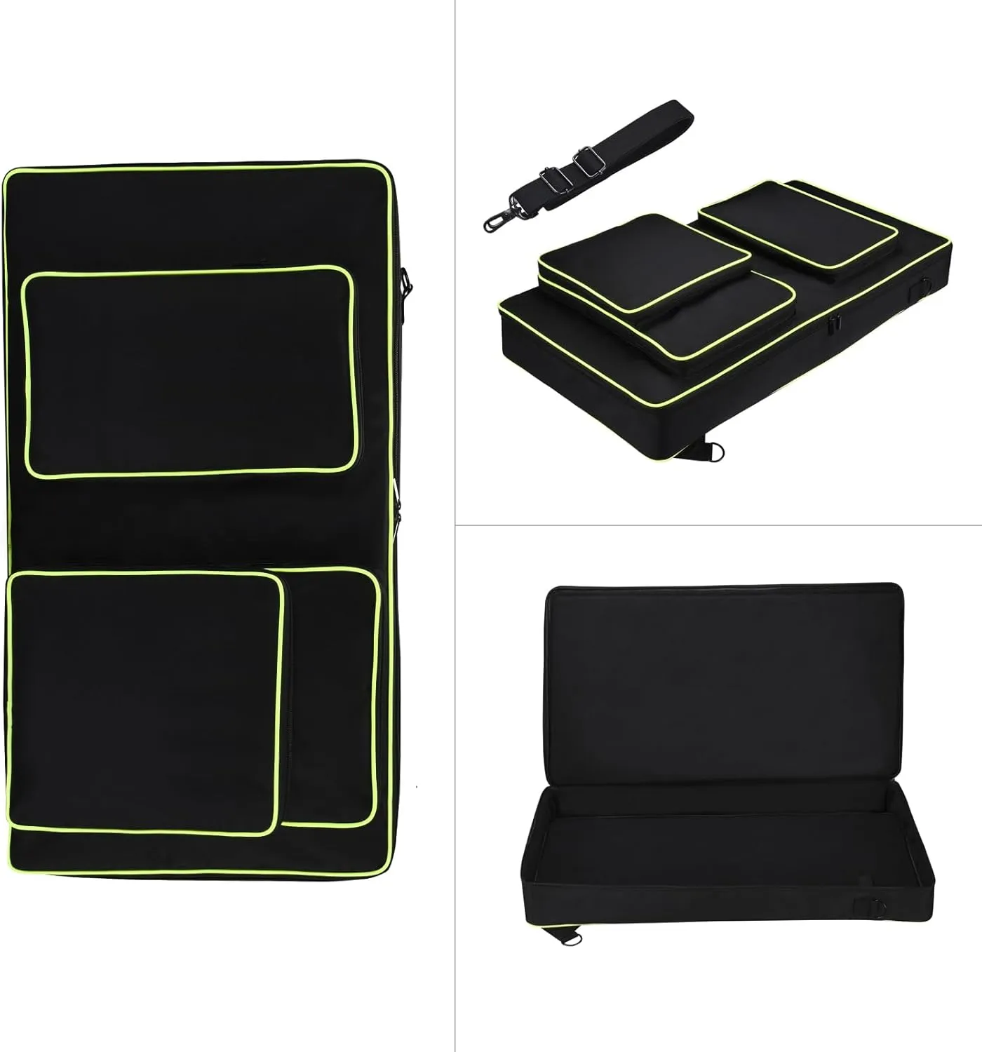 DDJ-FLX10 DJ disc player multi-function storage bag case, compatible for DDJ-FLX10 DDJ-1000SRT/1000 disc player controller, with adjustable shoulder strap multi-function storage bag