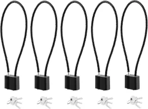 DELSWIN Cable Gun Locks with Keys - 15" Keyed Cable Gun Lock Heavy Duty Helmet Lock