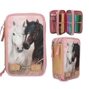 Depesche Miss Melody Triple Pencil Case Dusty Rose