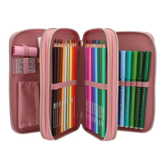 Depesche Miss Melody Triple Pencil Case Dusty Rose