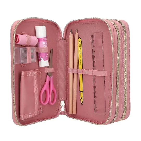 Depesche Miss Melody Triple Pencil Case Dusty Rose