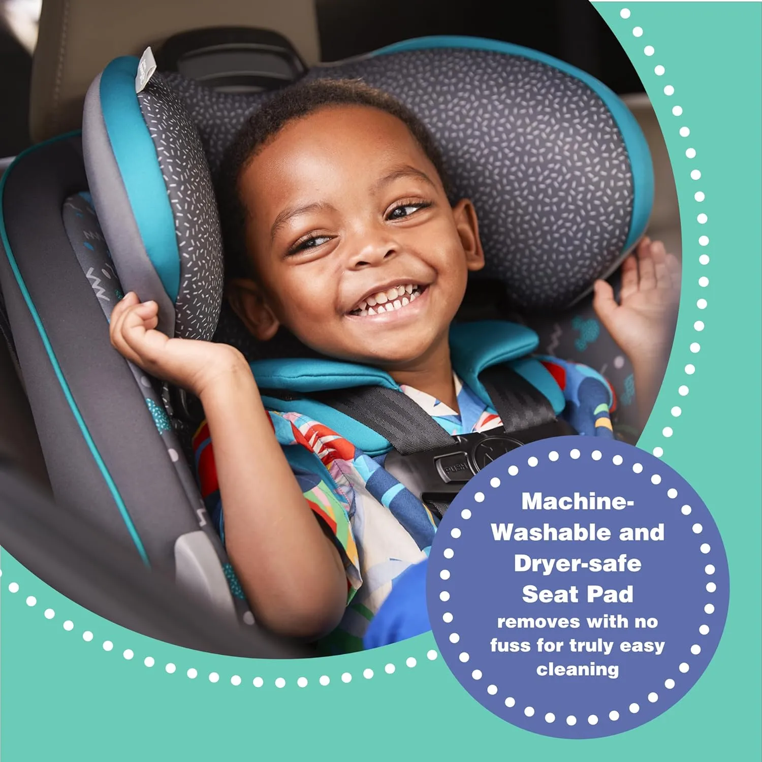 Disney Convertible Car Seat, Rear Facing 5-40 pounds, Forward Facing 30-65 pounds, Booster 40-100 lbs, Convert from Infant to Toddler, Mickey Sprinkle